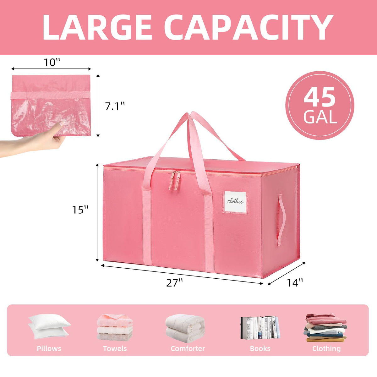 TIIOCTI Reinforced handles enable comfortable carrying and safe stacking