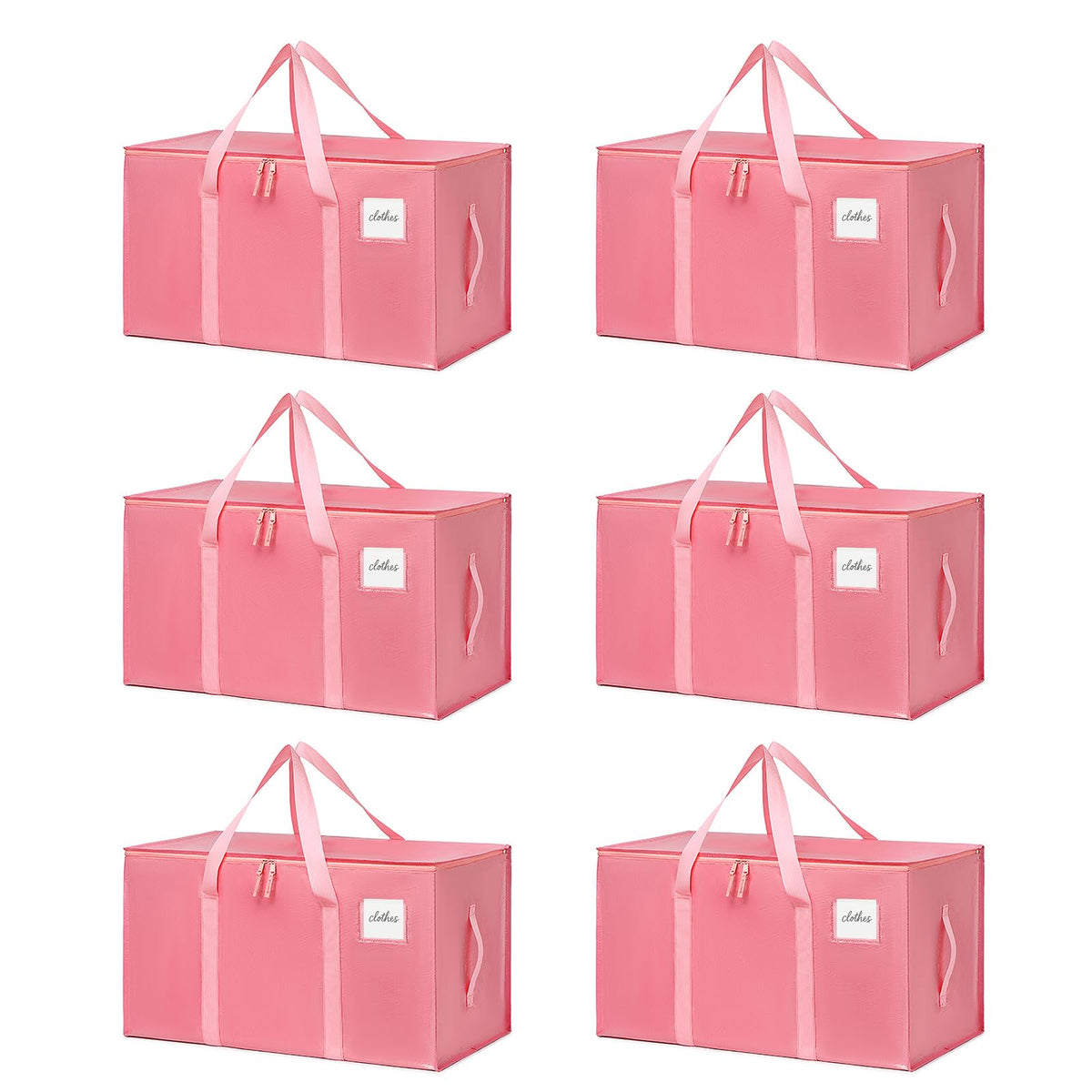 TIIOCTI Moving Bags Bubblegum Pink front view highlights oversized capacity for clothes and bedding