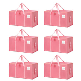 TIIOCTI Moving Bags Bubblegum Pink front view highlights oversized capacity for clothes and bedding