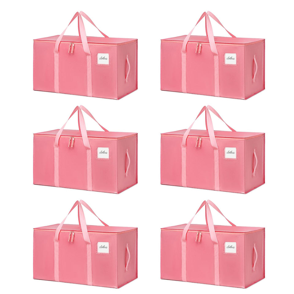 TIIOCTI Moving Bags Bubblegum Pink front view highlights oversized capacity for clothes and bedding