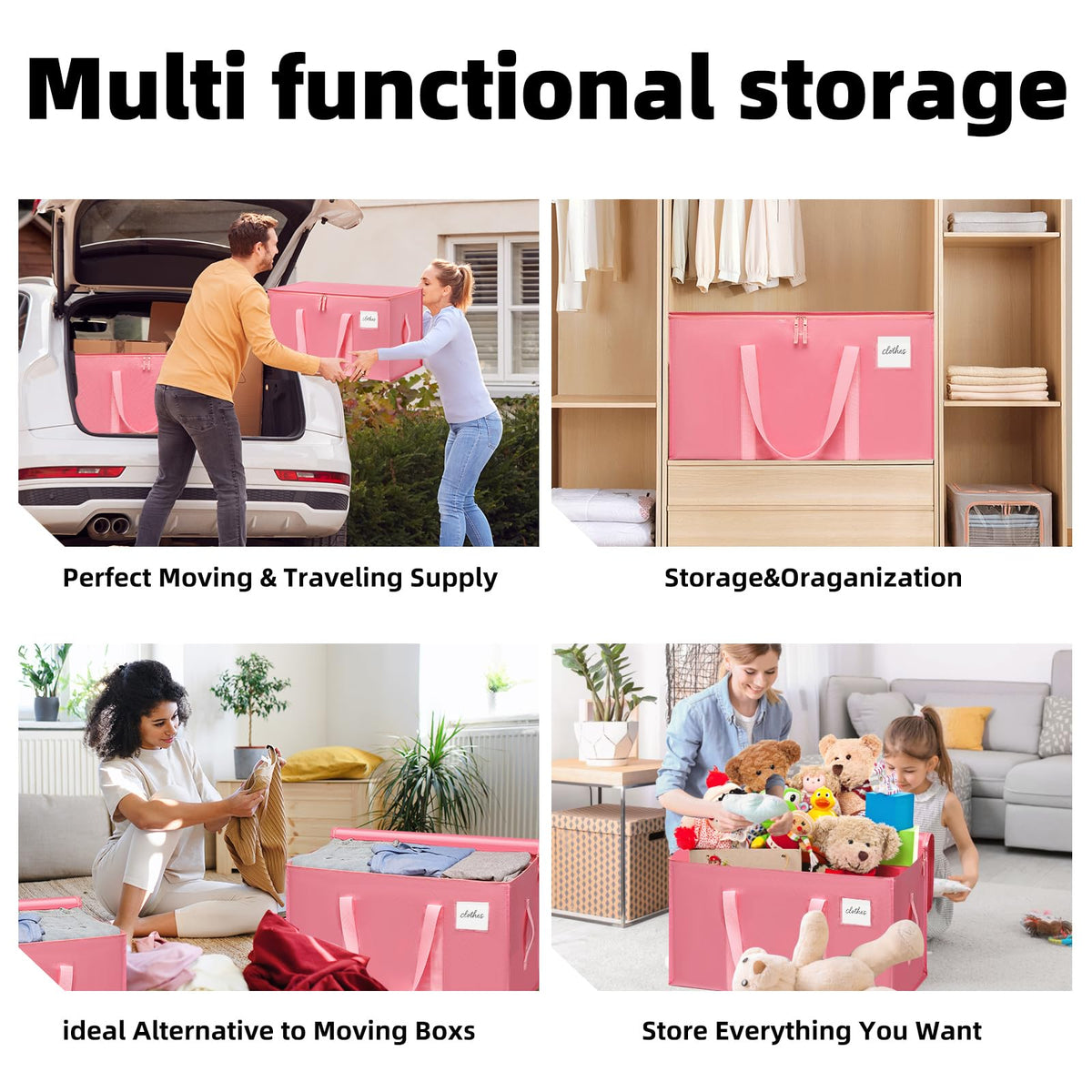 TIIOCTI Bubblegum Pink bag with dual zipper keeps items secure during transport