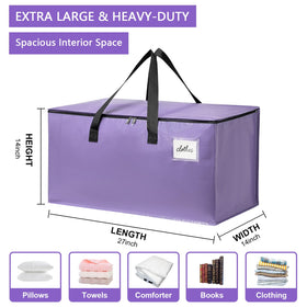 TIIOCTI lavender-purple tote uses durable fabric to protect belongings during transit