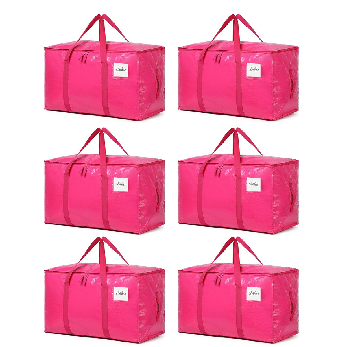 TIIOCTI Moving Bags Hot Pink open-top view for quick packing