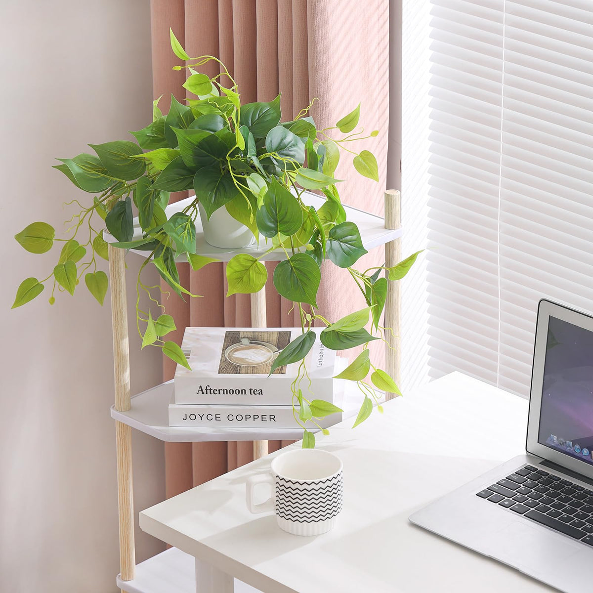 Tiita potted fake plant for office desk with vibrant color