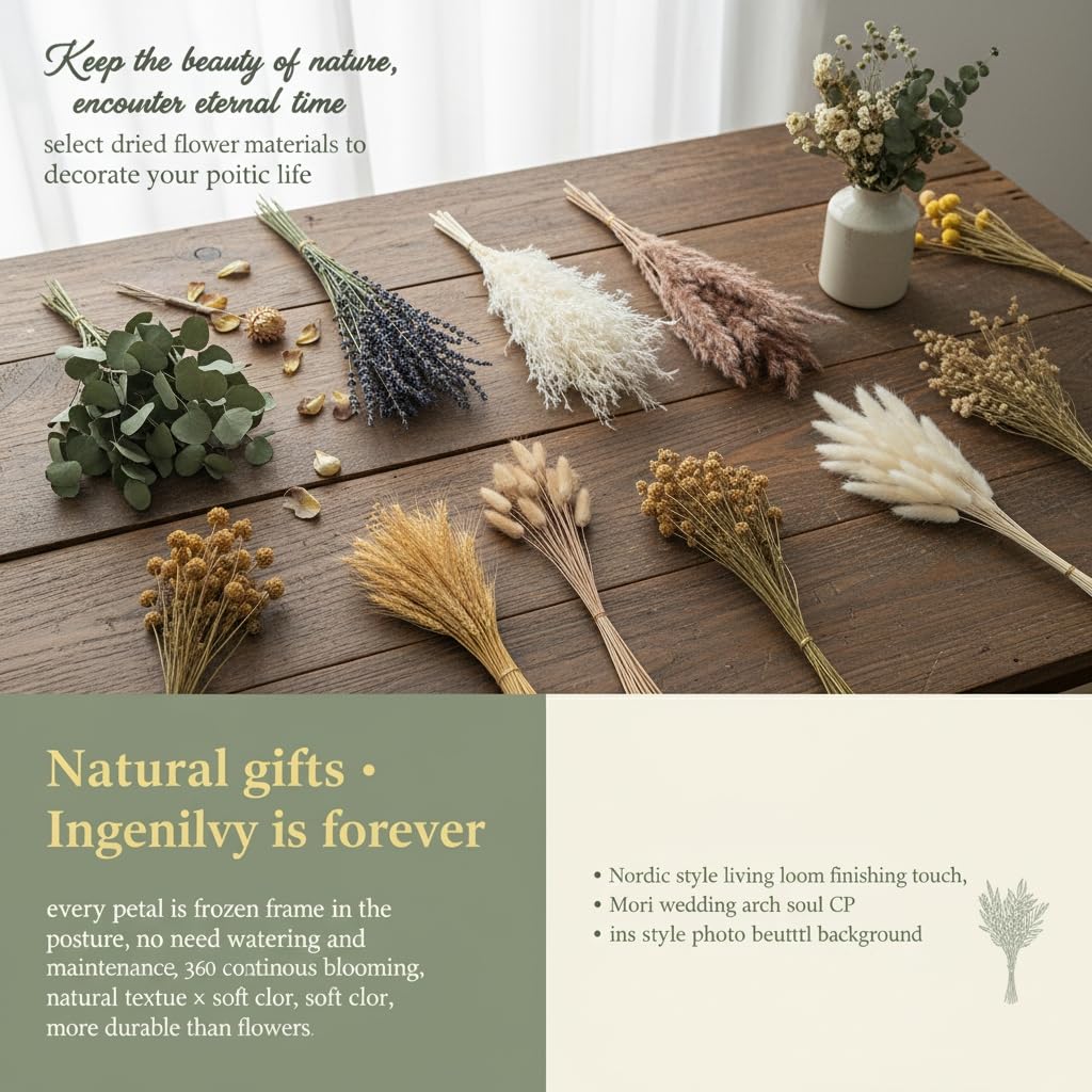 Tikaray bunny tails and pampas accents create boho chic centerpieces.