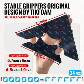 Tikfoam rug tape with floor-safe adhesion and residue-free removal