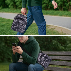 TimberAura Camo Hat Case sleek black aesthetic for travel and closet