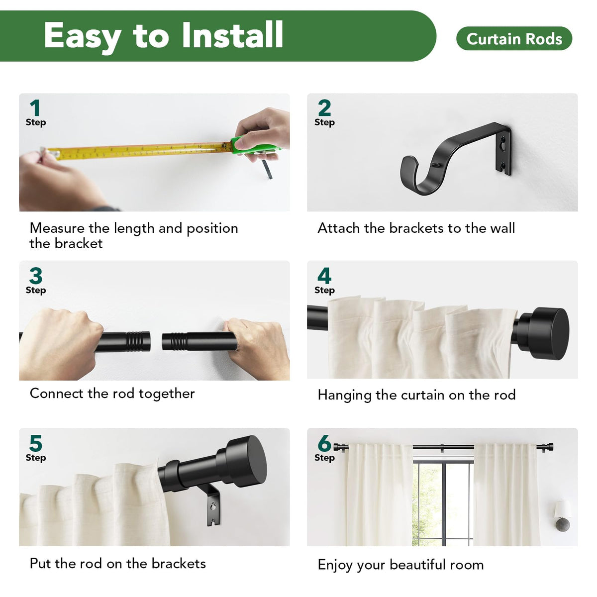 Time Forest all-in-one installation pack includes brackets and anchors