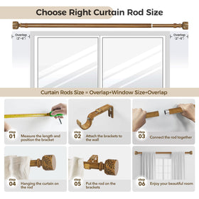 Time Forest outdoor patio curtain rod suitable for covered areas