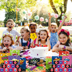 Time4Relax slap bracelets shown with vibrant designs, easy to wear during party games