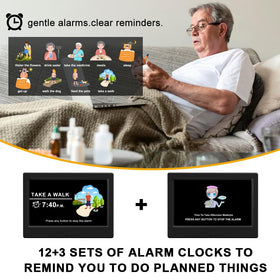 TIMEMOON 2026 clock auto dimming and 10 language options for comfortable viewing.