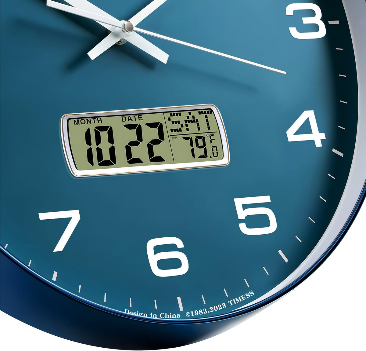 TIMESS clock features HD glass panel and piano lacquer frame.