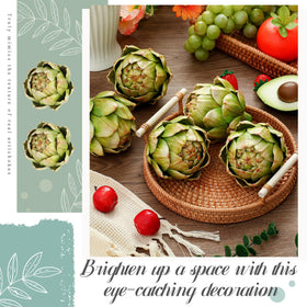Timgle artichokes for wedding decor create elegant table centerpieces with color.