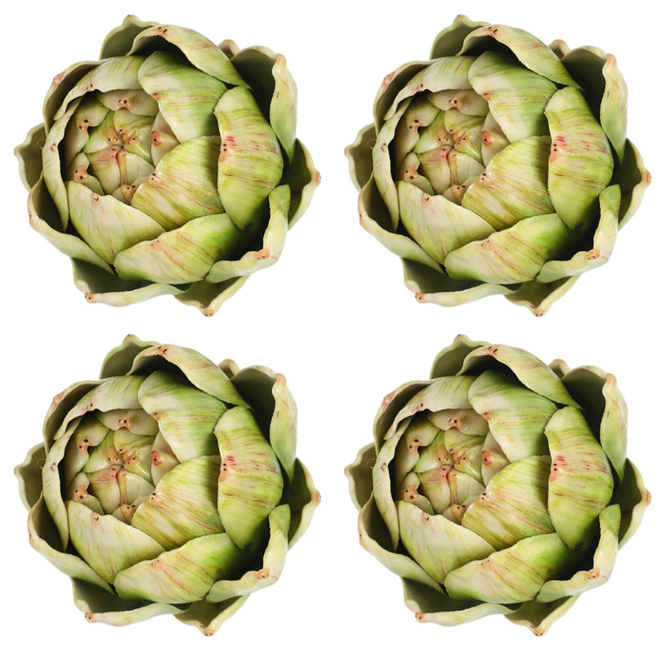 Timgle artichokes in vibrant green brighten tables and display spaces.