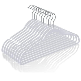 TIMMY 50-pack plastic hangers for organized closet storage and space saving.