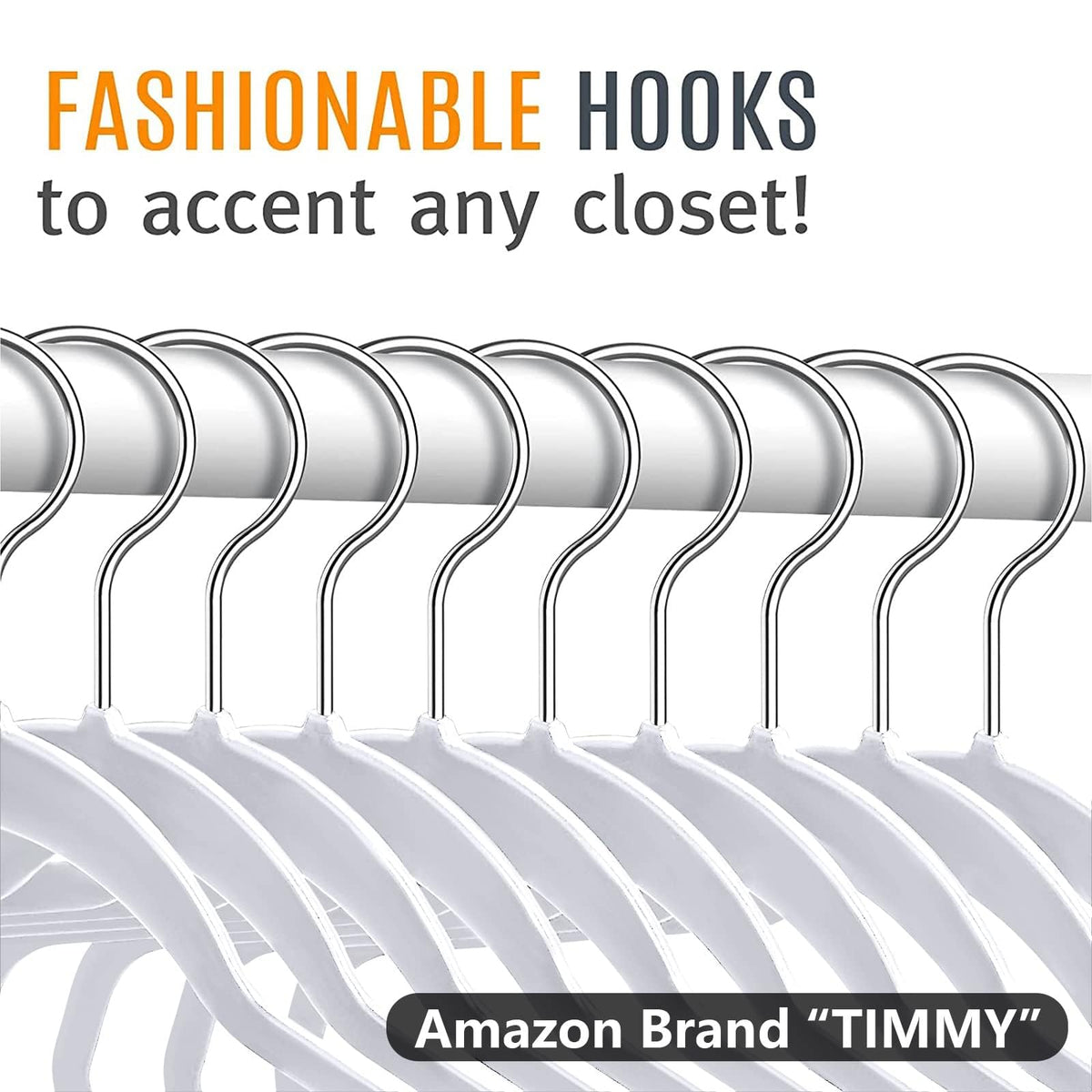 TIMMY durable grey hangers blend with any wardrobe for versatile use.