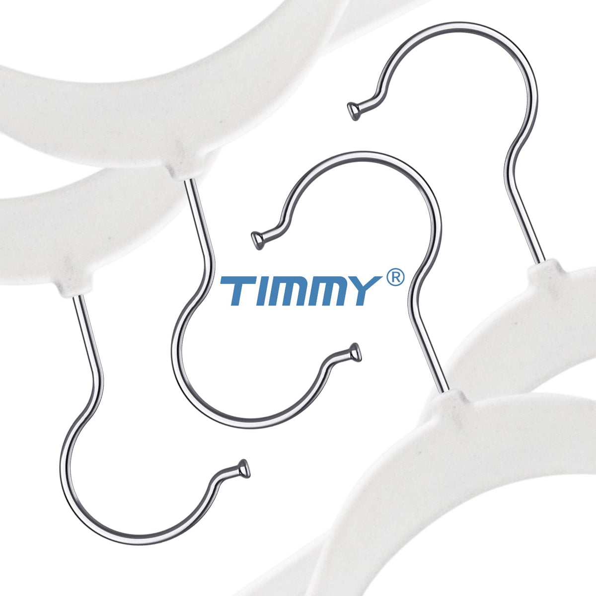 TIMMY 50-pack velvet hangers add sparkle and order to the wardrobe.