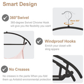 TIMMY Non-Slip Grip keeps garments securely in place on hangers.