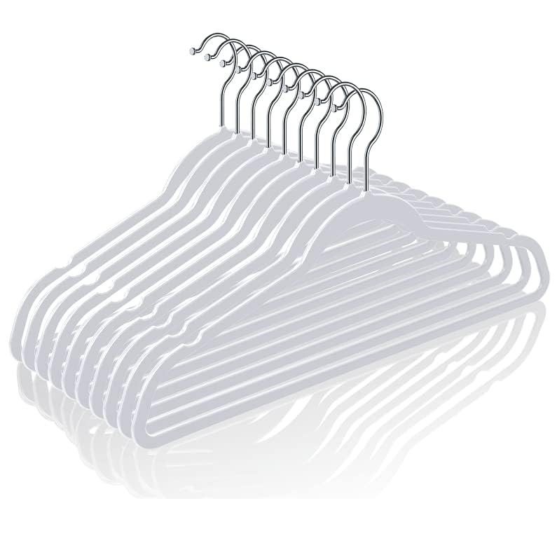 TIMMY non-slip plastic hangers keep shirts and blouses securely in place.
