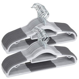 TIMMY plastic hangers 50-pack with non-slip grips for a tidy closet