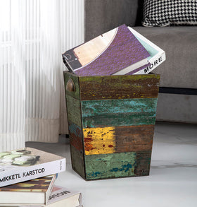 TIMRIS farmhouse rectangular wastebasket adds rustic charm to kitchens and living rooms.