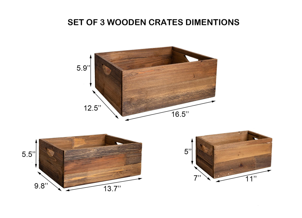 TIMRIS stackable wood crates enable easy seasonal storage and display.