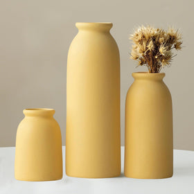 TINCTOTNIC Ceramic Vase Set-3 small vase perfect for pampas grass display and focal decor.