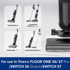 Two Tineco brush rollers shown for efficient debris pickup