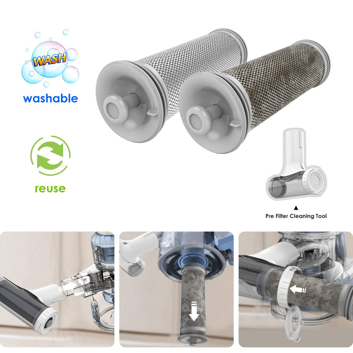 Tineco-compatible with A10/A11/S10/S11/S15 series vacuums.