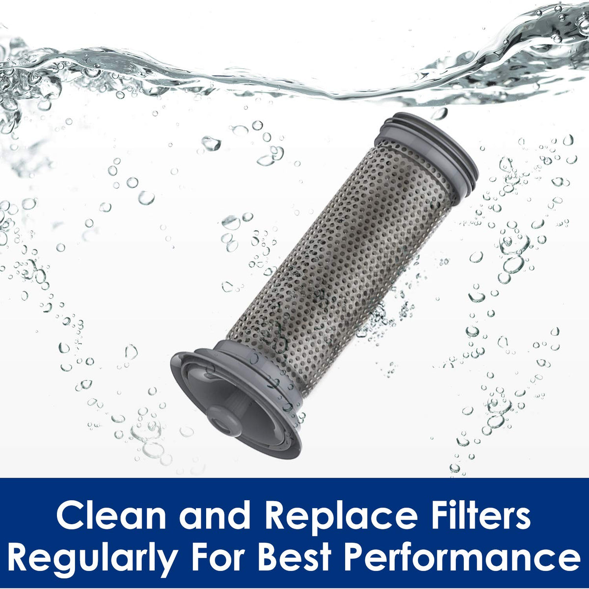 Tineco pre-filter close-up shows microfiber material for strong suction.