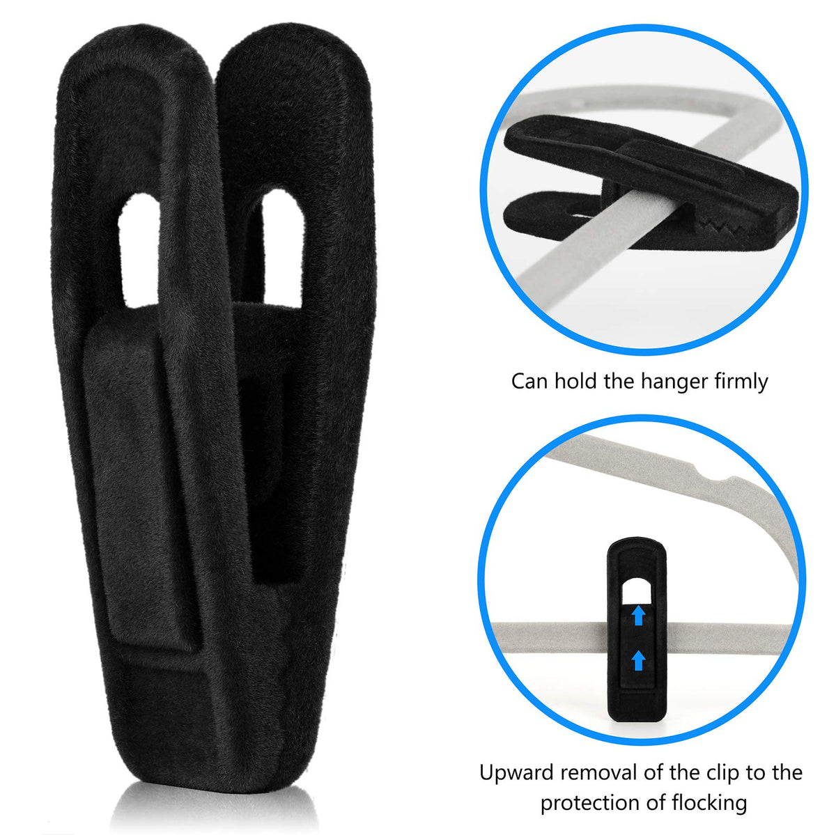 Tinfol pants-skirt hanger clip clamps pants and skirts firmly