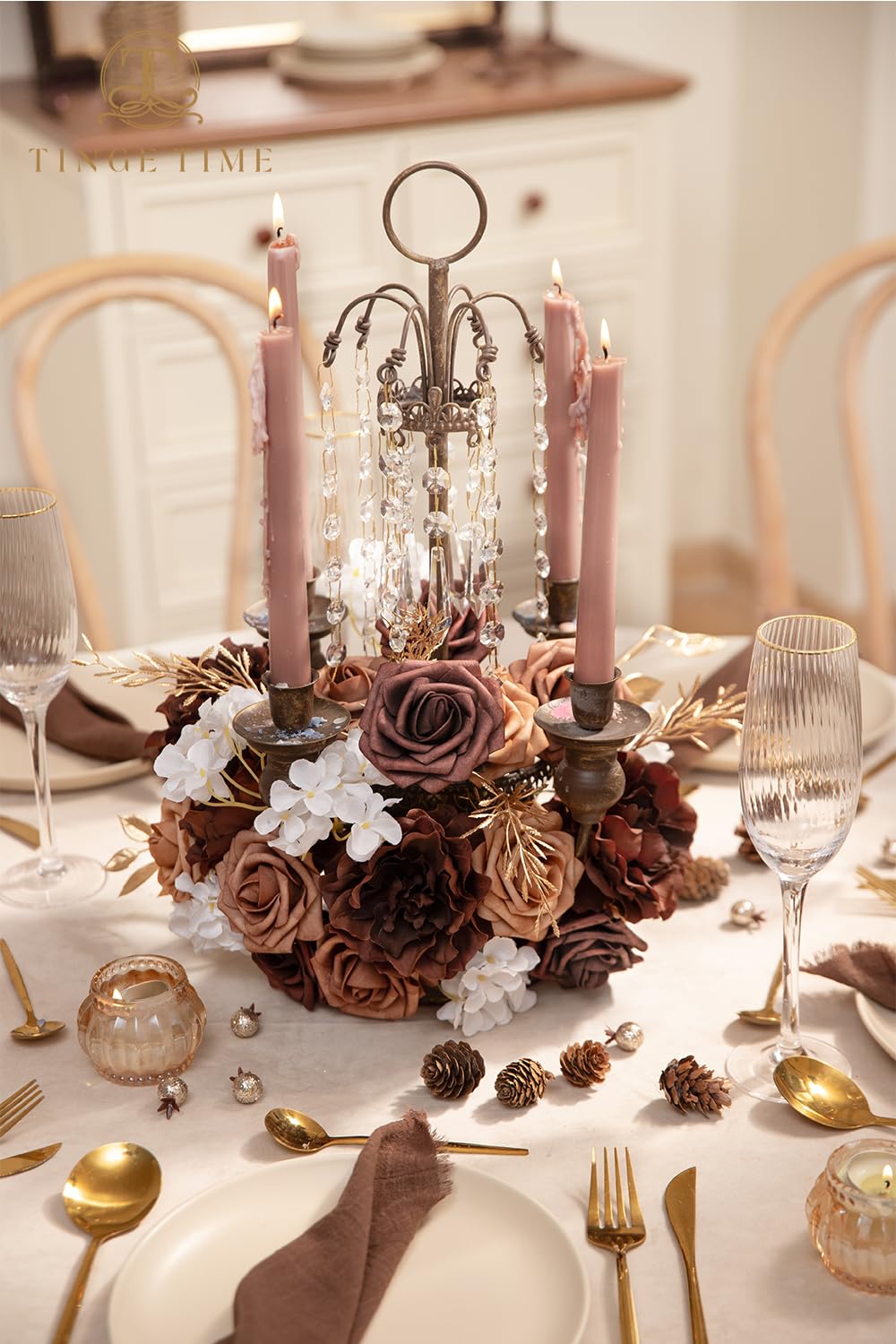 TINGE TIME white hydrangeas brightening tables for events
