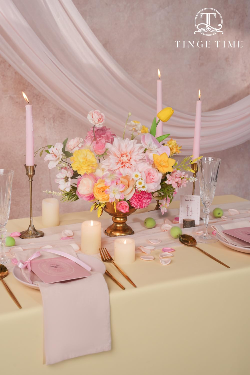 TINGE TIME DIY wedding bouquet assembly with flexible stems