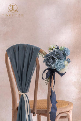 TINGE TIME leyaron dusty blue bouquet provides durable, long lasting decor option