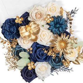TINGE TIME navy blue roses bouquet for elegant wedding decor and long-lasting color
