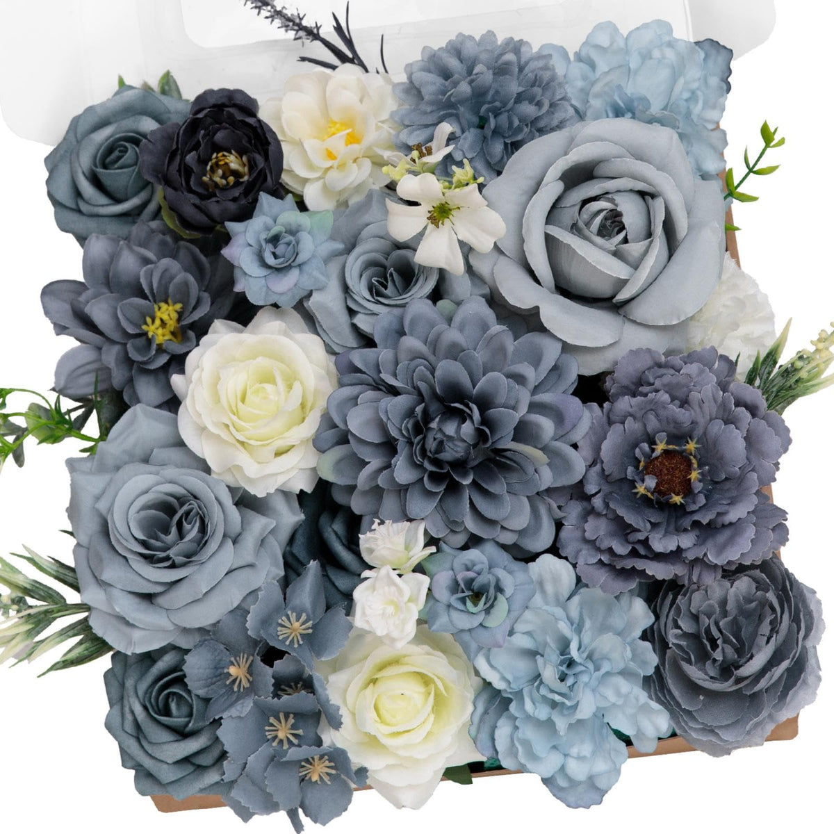 TINGE TIME peonies and dahlia blush bouquet offers realistic color for elegant home décor