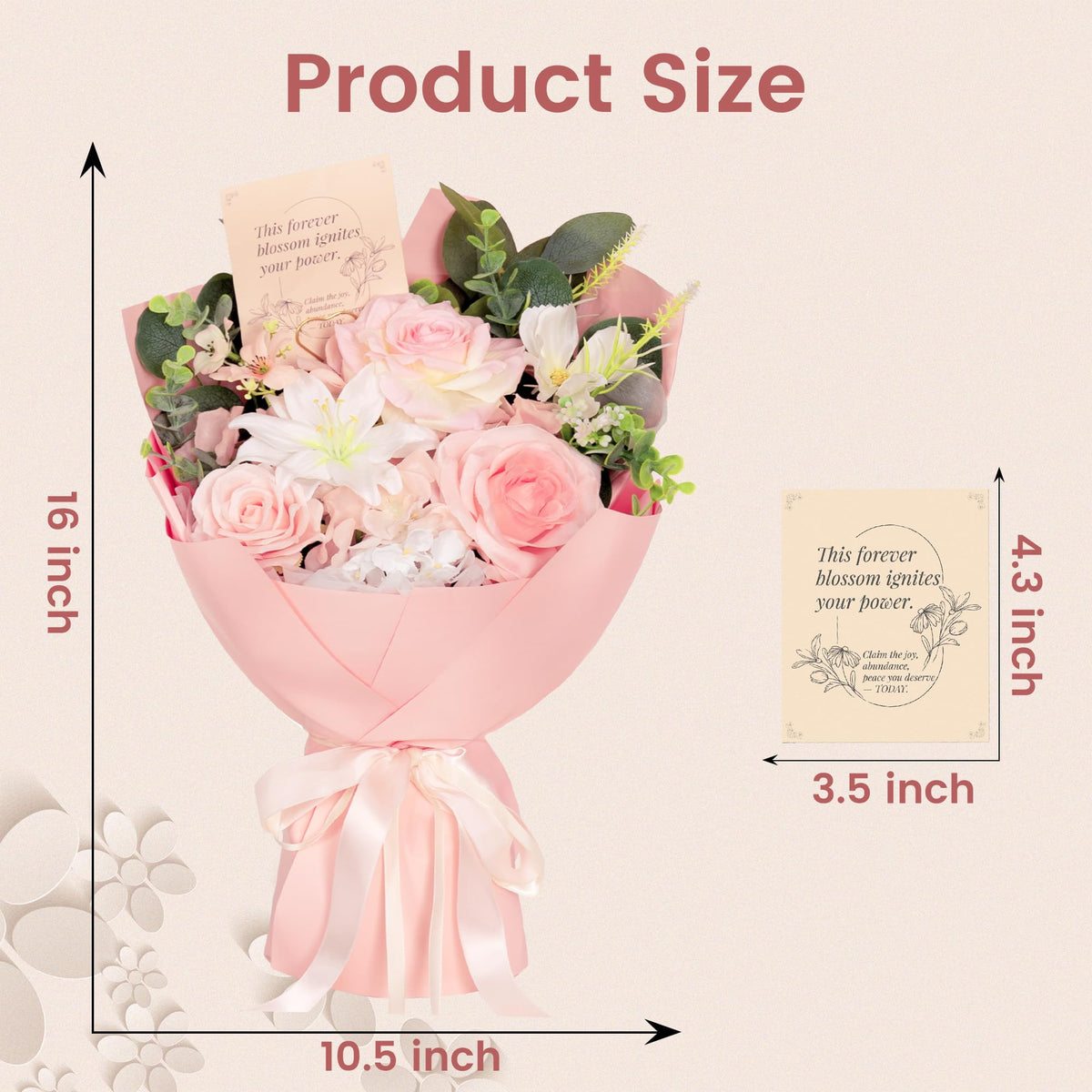 TINGE TIME pink bouquet on table, ideal for romantic dinners