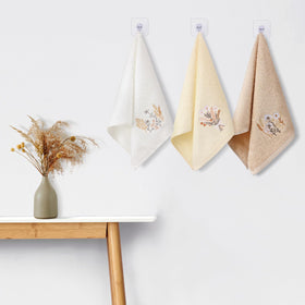 Tingjoo farmhouse decor taupe pale orange towels showcase vintage charm and versatile styling.