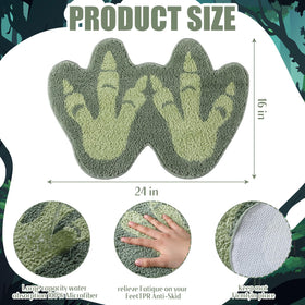 Tinideya aqua green microfiber mat adds soft comfort after showers