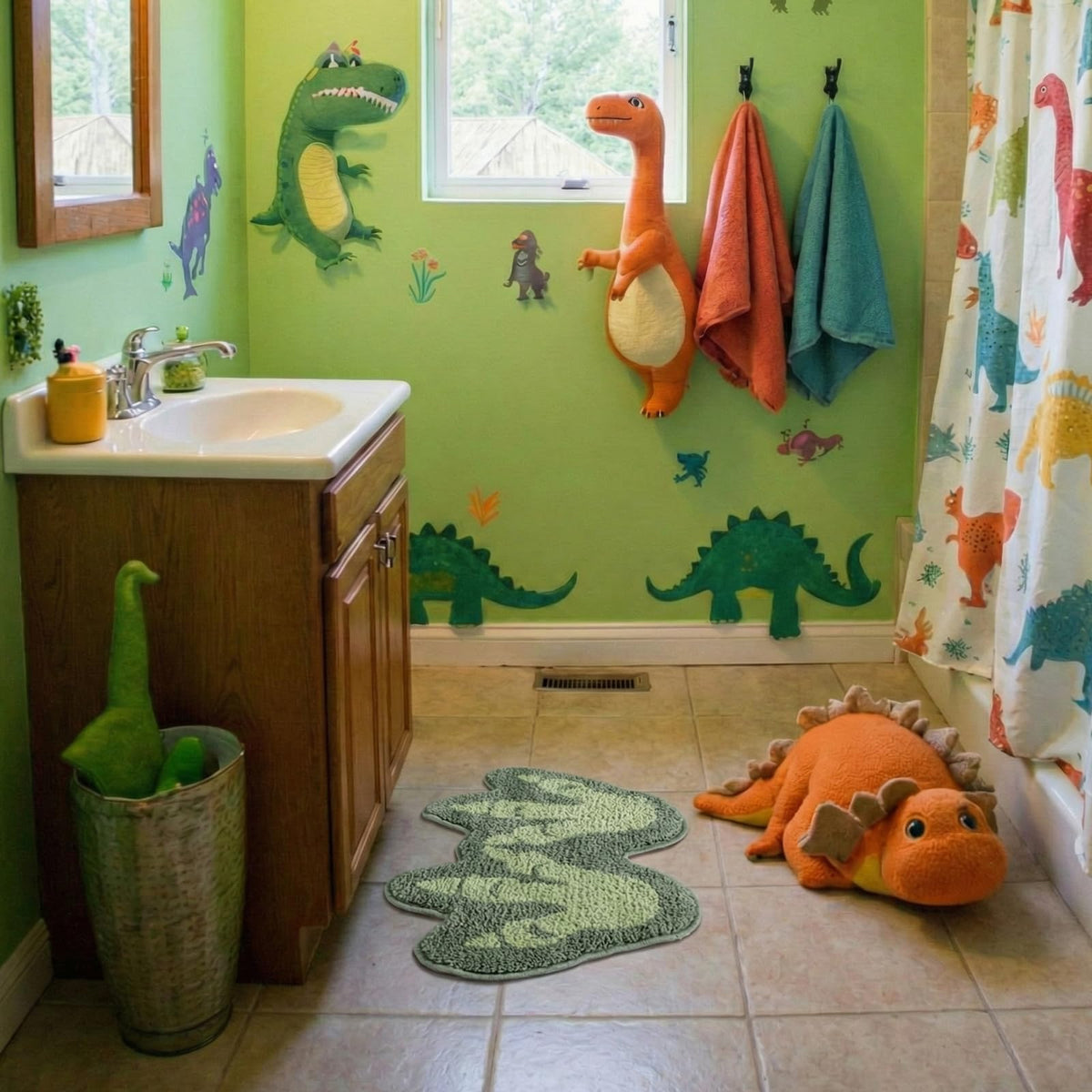 Tinideya machine washable bath mat for easy care and quick drying