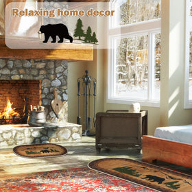 Tinideya winter kitchen cabin rug suited for entryways and cozy kitchens.