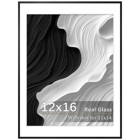 Tinkeps 12x16 metal frame with tempered glass protects photos while adding modern style.