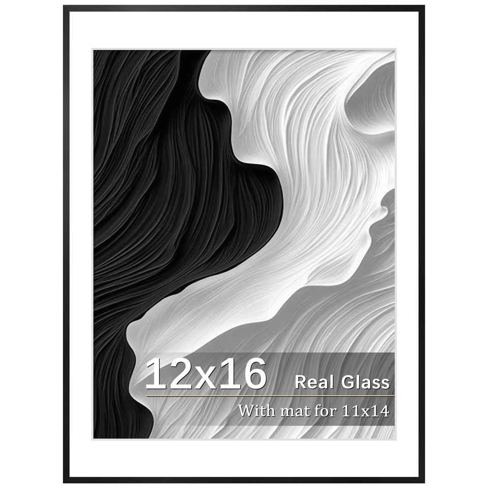 Tinkeps 12x16 metal frame with tempered glass protects photos while adding modern style.