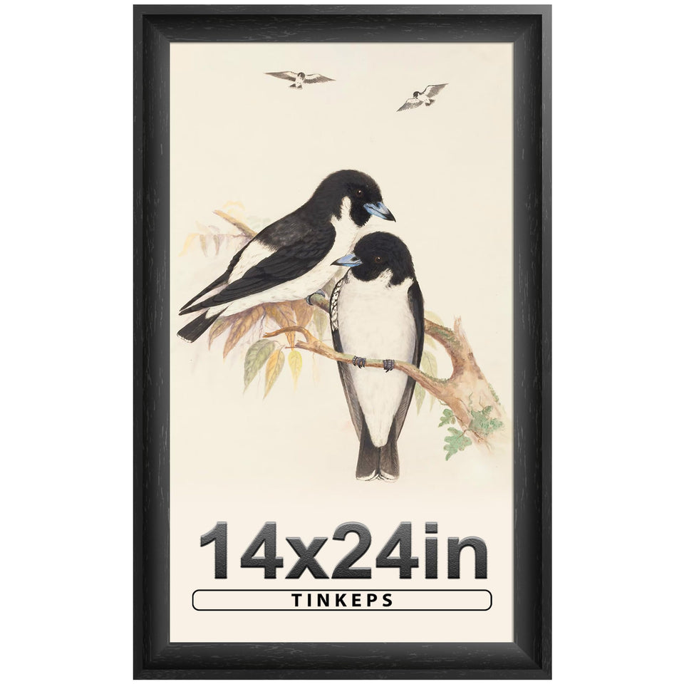 Tinkeps 14x24 black poster frame front view for wall display