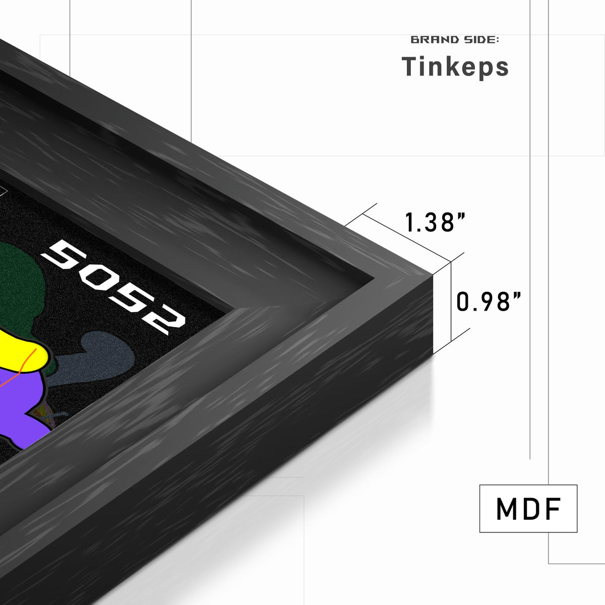 Clear Plexiglass panel on the Tinkeps 14x24 poster frame