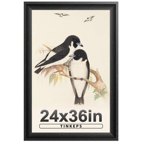Tinkeps 24x36 black poster frame with curved edges for a refined wall display.