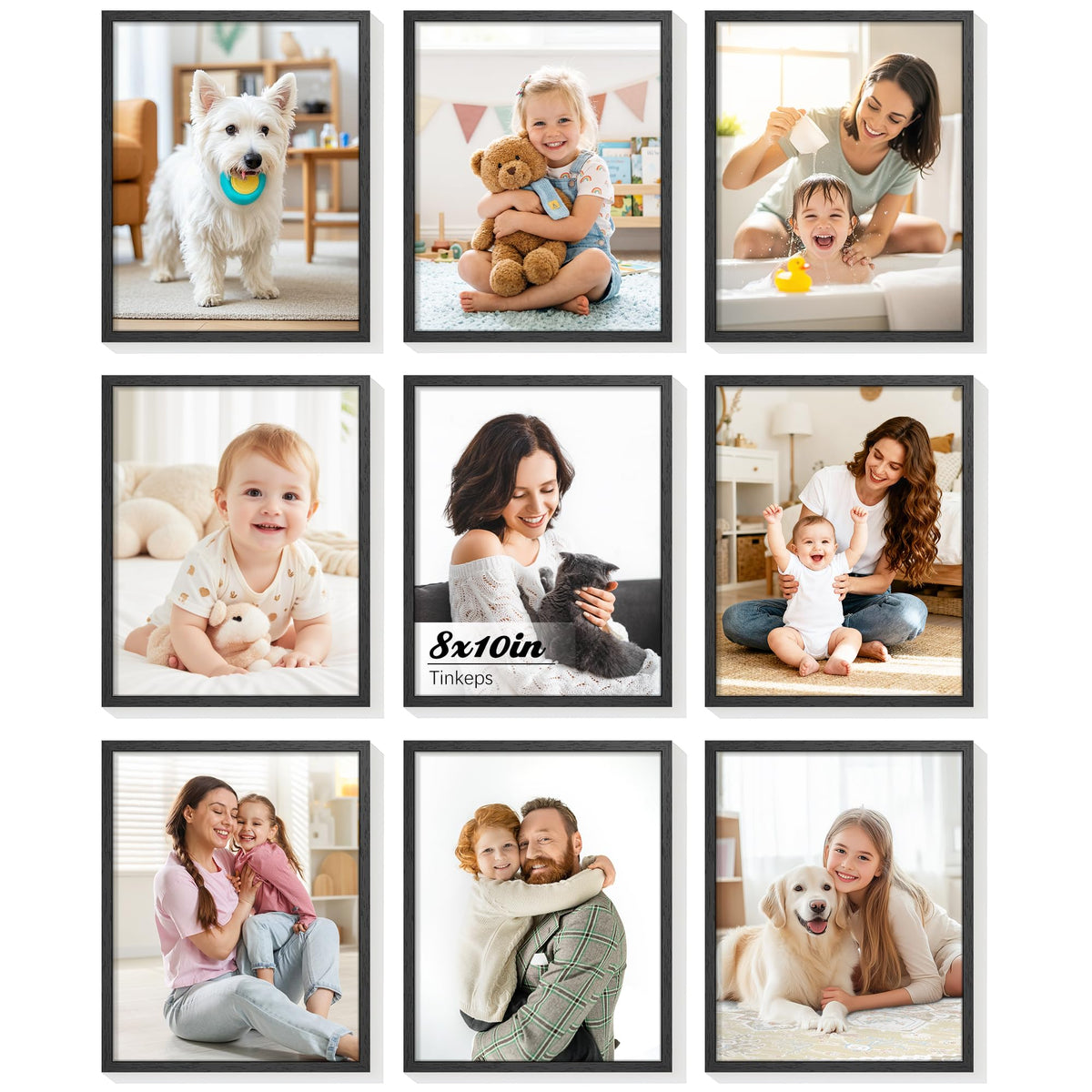 Tinkeps 8x10 frame set9 solid wood core for durable memories