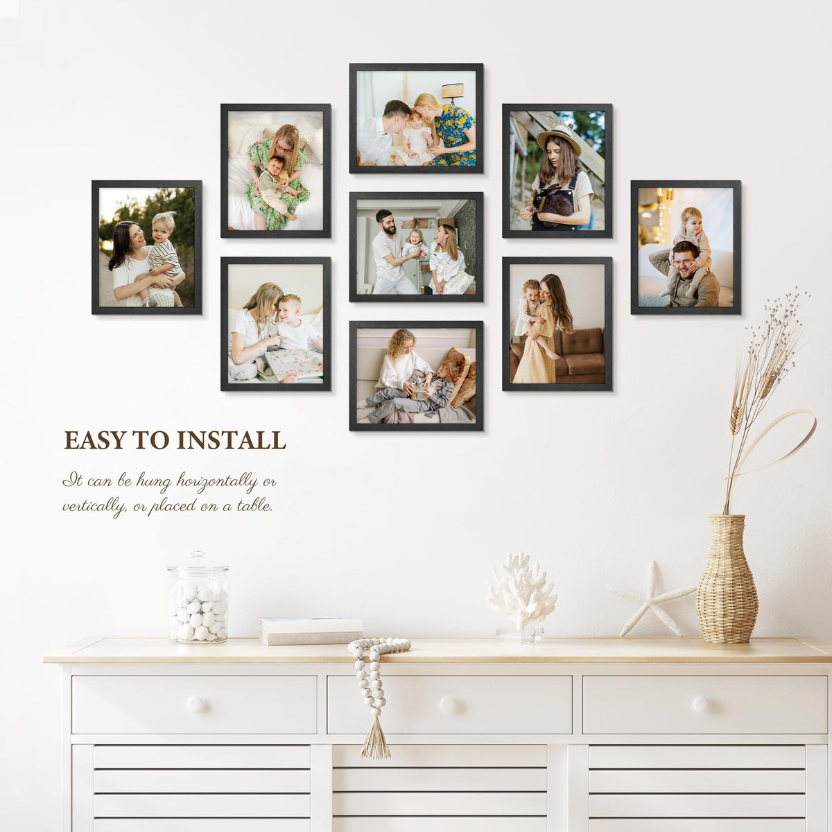 Tinkeps backboard with sawtooth hangers enables quick wall mounting