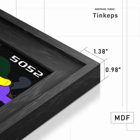 Tinkeps plexiglass front protects posters while maintaining clarity.