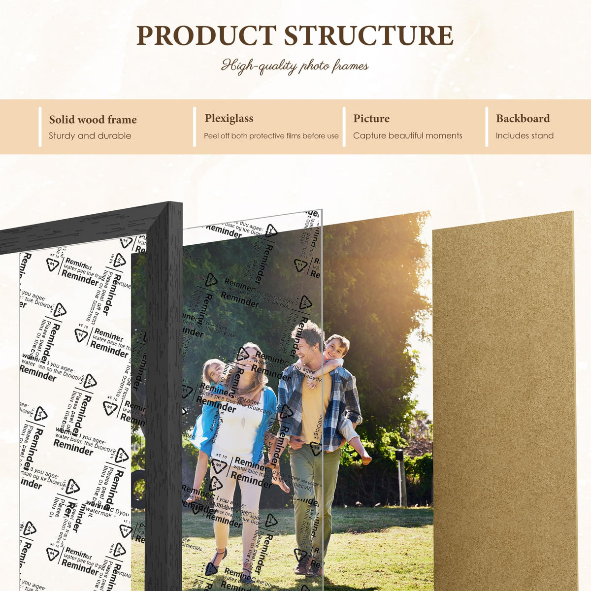Tinkeps plexiglass front offers clear, shatter-resistant protection for displays